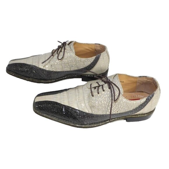 Expressions by RC gray & beige lace up dress shoes, oxfords men's size 10.5 - Picture 6 of 9